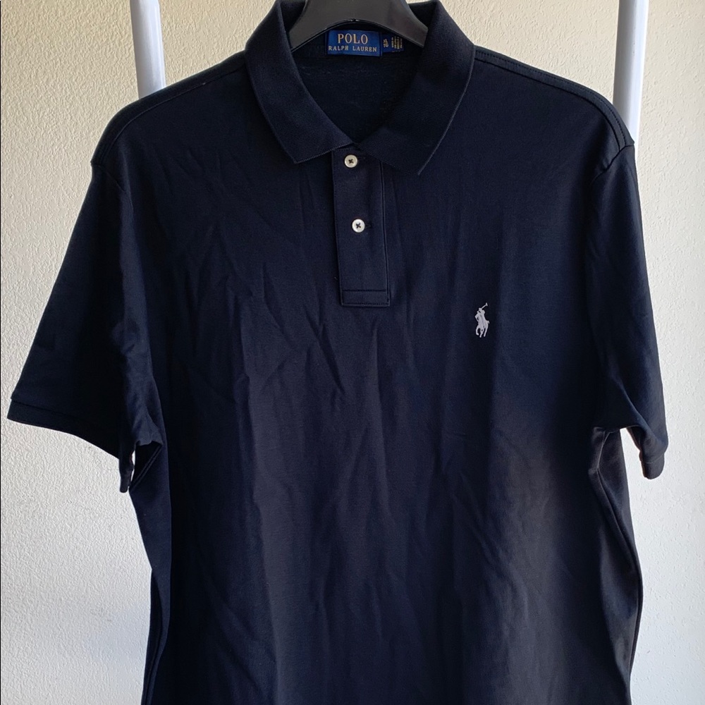 New Ralph Lauren Black Polo, size large.